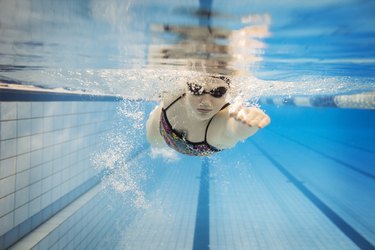 Female Swimmer Underwater