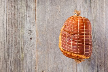 Smoked Boneless Ham Hock Wrapped in Netting