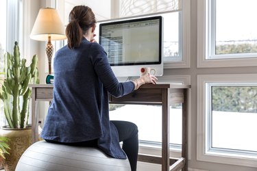 Young Woman Working From Home