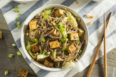 Homemade Asian Tofu Soba Noodle Bowl