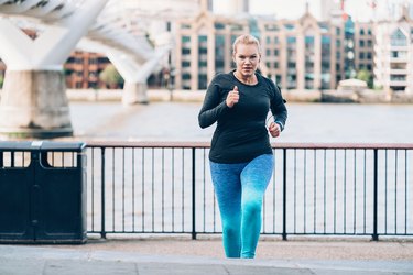 Jogging in London city