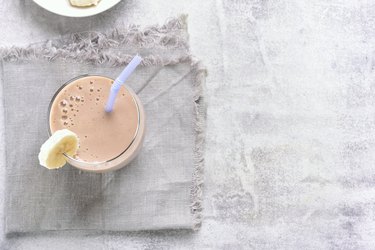 Healthy beverage. Banana smoothie