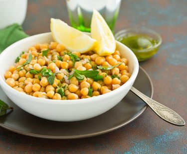 Chickpea and mint salad.