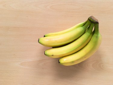 Bananas On Wooden Table