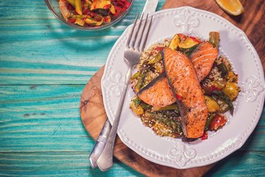 Freshly Pan-Fried Salmon With Couscous