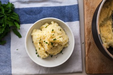 Homemade rustic mashed potatoes for eating after colonoscopy