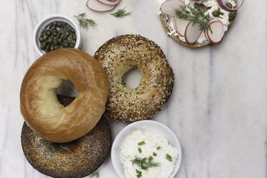 Bagels, Capers and Cream Cheese