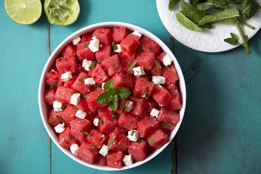 Watermelon Feta and Mint Salad