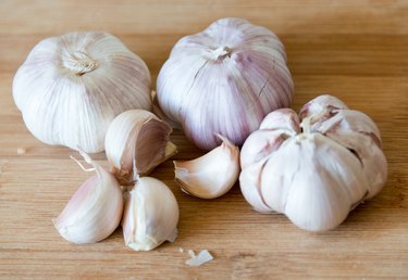Garlic On Cutting Board