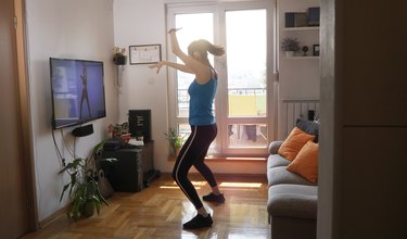 Woman doing dance workout.