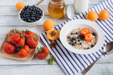 Blueberry, Breakfast, oatmeal