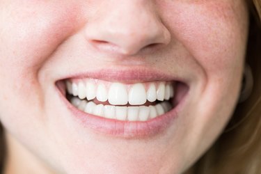 Woman with beautiful toothy smile
