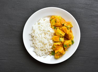 Chicken curry with rice