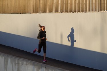 Young woman jogging