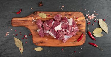 Raw Chopped Lamb Tenderloin Fillet, Diced Mutton Meat