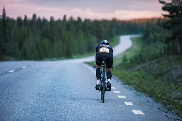 Cyclist on road