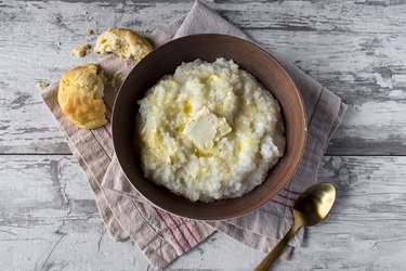 Southern grits with biscuits