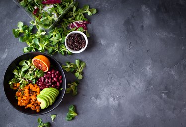 Quinoa salad background