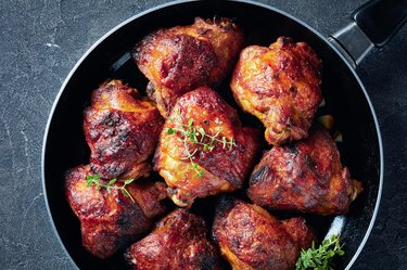 hot grilled chicken thighs