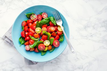 Tomatoes salad with basil