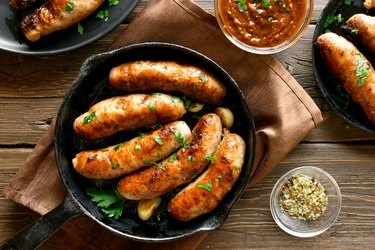 Grilled sausages