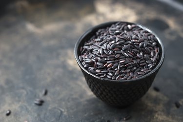 Bowl of black rice