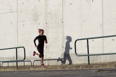 Young woman jogging