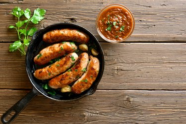 Grilled sausages