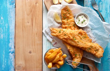 Rustic fish and chips