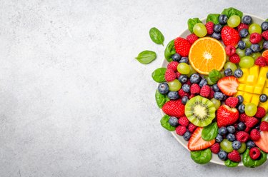 Fruit platter, top view