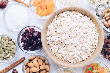 Ingredients for homemade granola