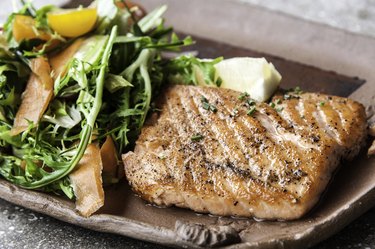 Grilled fillet of wild salmon