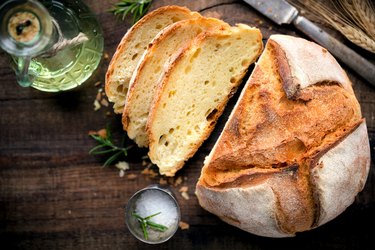 Loaf of rustic homemade bread