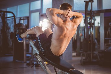 Incline sit-up training