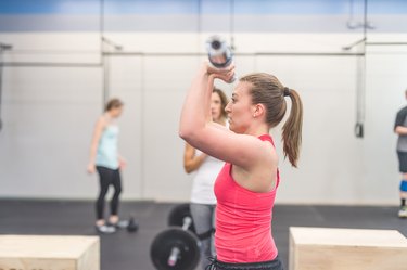 Co-ed gym workout