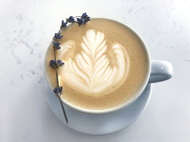 Coffee Cup on Marble Background