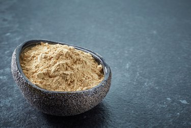 bowl of maca powder