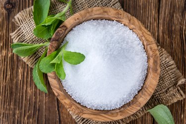 Portion of Stevia Granules (selective focus)