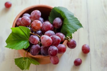 Bunch of red grapes