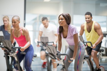 Workout Out in a exercise class