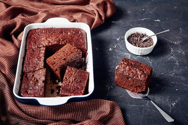 delicious freshly baked homemade chocolate sponge cake