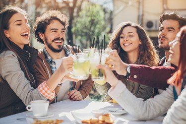 Friendly toast for dry january with mocktails