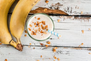 Banana milkshake or smoothie