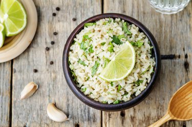 cilantro lime garlic brown rice