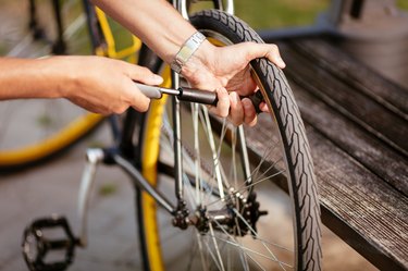 Filling up hot sale bike tires