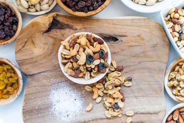 many nuts healthy fat and protein food and snack, ketogenic diet food