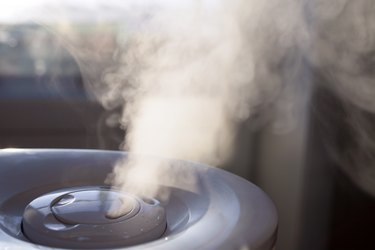 Vapor from humidifier in the morning light, as a natural remedy for snoring