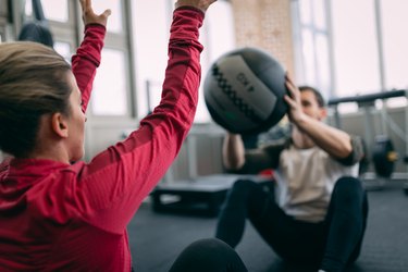 Ab Crunches with Medicine Ball