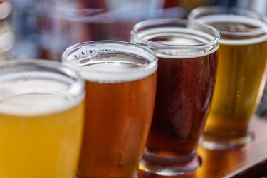 Closeup Of Beer In Glasses