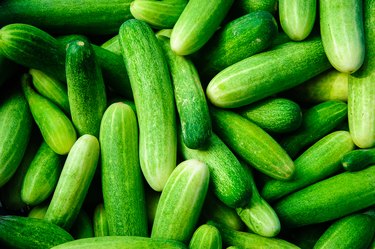 Full Frame Shot Of Cucumbers For Sale